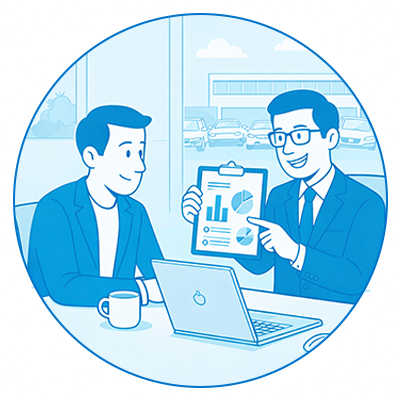 Reunión estratégica de KAM con empresa de movilidad corporativa