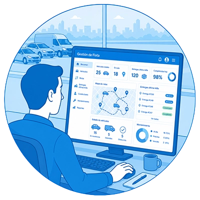 Administración inteligente de flotas vehiculares